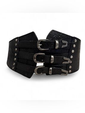 Lovestrength - Tooled Leather Corset Belt